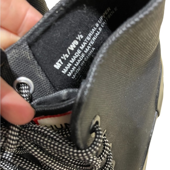 Hunter for Target Adult Unisex Lace Up Ankle Rain Boots Mens 7.5 Women 9.5 BLK - Picture 15 of 16